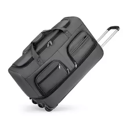 Bolsa de viagem de grande capacidade, tecido oxford, dobrável, repelente de água, resistente ao desgaste, bolsa de bagagem expansível, bolsa de negócios