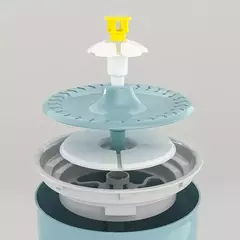 Imagem do Distribuidor de água potável para animais de estimação, 2,4l, filtros de carvão ativado, led, recipiente alimentador automático, interface usb