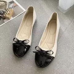 Mocassins slip-on com nó de arco para mulheres, sapatos baixos para senhoras, elegante bailarina para mãe, moda - Wolf Magazine