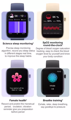 COLMI-P71 Smartwatch para homens e mulheres, chamada por voz, monitoramento de saúde, IP68 impermeável, notificação inteligente, assistente