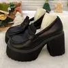 Mocassins de salto alto volumosos retrô para mulheres, sapatos femininos, bombas, uniforme, faculdade, plataforma, sapatos Mary Jane, venda quente, 2024