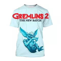 T-shirt impressa em 3D para homens e mulheres, filme de horror de Natal, monstro fantoche, venda quente, moda nova - loja online