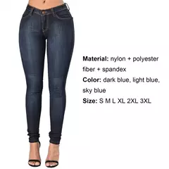 Jeans jeans de algodão preto elegante, calça slouchy, cintura alta, elasticidade, estilo europeu e americano