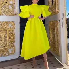 Vestido longo de babados fairyshely sólido para mulheres, manga curta, grande e grande, festa de verão para mulheres, vestido curvilíneo apertado, tamanho grande, 2021