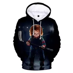 Chucky-Homens 3D Full-Print Hoodies Filme de Terror, moletom Hoodie, Traje Cosplay, Streetwear, Unisex, Nova Moda, 2024 - loja online