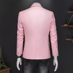 Imagem do Blazer Casual de Negócios Masculino, Jaqueta Monocromática, Casacos Oversize, Smoking Masculino, Roupas de Marca, Roupas de Trabalho, Plus Size M-6XL