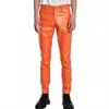 Calças finas de couro PU para homens, calças novas, vermelho, azul, preto, cinza, branco, 2023
