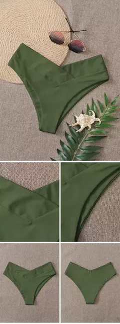 Tanga brasileira de biquíni para mulheres, semi-banho, roupa de praia sexy V cheeky, banho preto para senhoras, natação