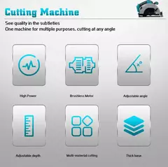 Serra circular recarregável sem fio Kamolee, serra circular elétrica portátil sem escova de 7 polegadas, ferramentas especiais para marcenaria, compatível com bateria Makita 18V-21V - comprar online