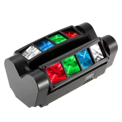 Luz de efeito aranha 8x3w led mini luz de aranha de oito olhos palco mostrar discoteca dj festa de casamento clube bar dmx512 led efeito luz mostrar - loja online