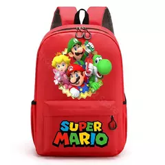 Mochilas Super Mario Bros para homens e mulheres, Saco Princesa Peach Luigi, Impressão Gráfica de Personagem de Cartoon, Mochila Kawaii, Mochilas escolares