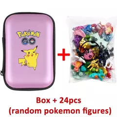 Pokémon Pikachu Mini Action Figure Model Toy para Crianças, Bonecas Coletivas Anime, Presentes de Aniversário, Não Repetindo, 24 Unidades, Conjunto, 2-3cm