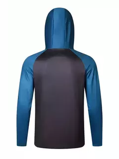 Pesca com capuz com máscara masculina, moletom manga comprida, proteção UV, umidade wicking, roupas de pesca