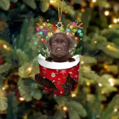 1 pçs enfeites de natal pendurado decoração presente bonito cão natal família pendurado árvore dos desenhos animados produto pingente personalizar h0o1