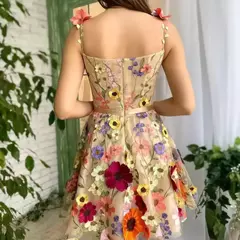 2024 novas roupas femininas europeu americano cross-border amazon estação independente bordado flor envoltório vestido sexy na internet