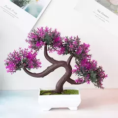 Plantas de plástico artificiais bonsai pequeno vaso de árvore planta falsa vaso de flores arranjo de jardim ornamentos quarto decoração de mesa de casa - comprar online