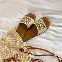Chinelos de praia trançados casuais resistentes ao desgaste para mulheres, impermeáveis, férias, retrô, verão, novo, 2022 - comprar online