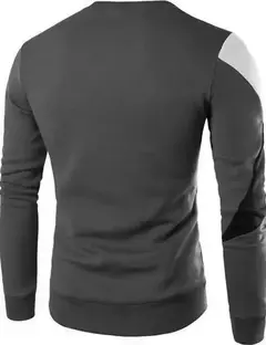 Suéter de costura casual masculino, manga comprida, hit de vento, Cor, Novo, Primavera - Wolf Magazine