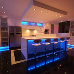 USB Estética LED Strip Lights, Decoração de Natal, Quarto, Armários, Cozinha, TV Ambient Ring Light, Neon Wall Lamps, 5m - loja online