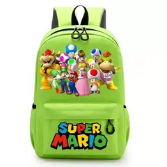 Mochilas Super Mario Bros para homens e mulheres, Saco Princesa Peach Luigi, Impressão Gráfica de Personagem de Cartoon, Mochila Kawaii, Mochilas escolares