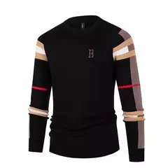 Pulôver quadriculado casual clássico masculino, suéter macio e quente, marca de negócios, moda de luxo, outono, inverno, novo, 2022 na internet