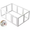 Gaiolas para cães pequenos e médios em cercas para animais de estimação, cerca de porta transparente acrílica, argônio interno para cães e gatos