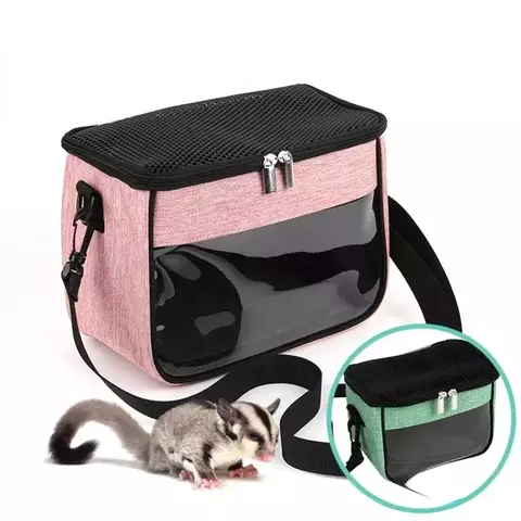 Portátil pequeno animal de estimação saco de viagem respirável saco de transporte animal coelho hamster ouriço furão ao ar livre bolsa de ombro inclinada