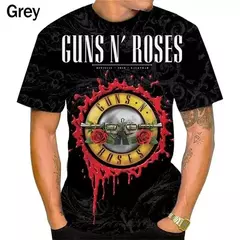 Homens e mulheres em 3D impresso T-shirts, Guns N Roses, Rock Band, Skull Streetwear, personalizado mais camisa, verão, novo na internet