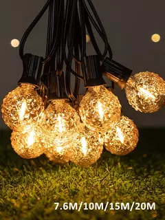 Conectável Diamond Outdoor Light Guirlanda, impermeável Jardim Fairy Lights, Natal Decorativo String Light, E12, 220V, G40 - Wolf Magazine