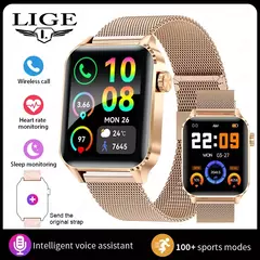 Lige-Chamada Bluetooth Relógios Inteligentes para Mulheres, Relógio de Pulso, Relógio de Fitness, Smartwatch Impermeável, Xiaomi, Huawei, Android, iOS, iPhone, Novo na internet