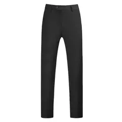 Calça masculina de alfaiataria cor pura, ocupação de negócio, slim fit, calças de escritório, fato formal masculino, casual na internet