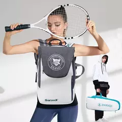 Mochila de remo de tênis dobrável para homens Squash Badminton Racket Bag Bolsa de transporte de raquetebol Sacos esportivos de grande capacidade - loja online