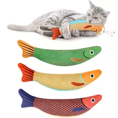 Brinquedo de gato catnip simulação 3d peixe dourado gatinho brinquedos travesseiro interativo soando gato mastigar mordida brinquedos de pelúcia suprimentos para gatos