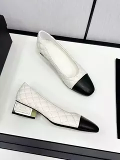 Sapatos de salto alto baixo de couro genuíno para mulheres, sapatos de noite casuais, moda feminina, alta qualidade - Wolf Magazine