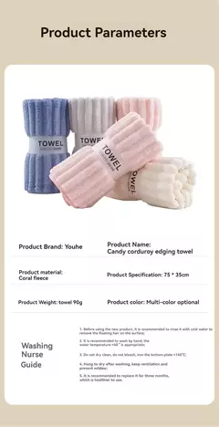 Toalhas de Algodão Espessado para Adultos e Crianças, Super Absorvente, Macio e Confortável, Conjunto de Toalha de Lavagem Facial, 3PCs - Wolf Magazine