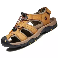 2024 sapatos masculinos de couro verão novo tamanho grande sandálias masculinas sandálias de moda chinelos tamanho grande 38-47 ?