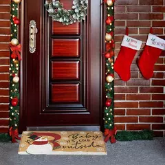 Tapete antiderrapante da porta dianteira, decoração do festival do Natal, esteira interna e exterior, 60x40cm - comprar online