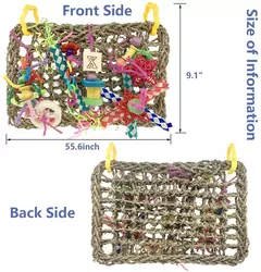 Imagem do Brinquedos para pássaros, acessórios para papagaio, brinquedos de mastigar, molares, rede de escalada, treinamento de pássaros, brinquedo interativo, gaiola de pássaros, suprimentos de decoração