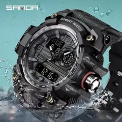 Relógio de quartzo estilo G SANDA masculino, choque impermeável, relógio militar esportivo, relógio de pulso digital masculino, relógio, novo, 3133, 50m, 2022 - comprar online