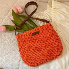 Bolsas boêmias de praia de palha para mulheres, alta capacidade, bolsa de ombro artesanal, bolsas de tecido casual, bolsa - Wolf Magazine