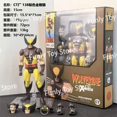 Em estoque ct brinquedos wolverine mafex 096 figura 138 marrom quadrinhos ver x-men anime figura de ação estatueta modelo presentes personalizados brinquedos