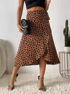 Benuynffy-Saia lateral com gravatas boho estampadas boho, cintura alta, assimétrica, altura do joelho, linha A, feminina, casual, elegante, verão na internet