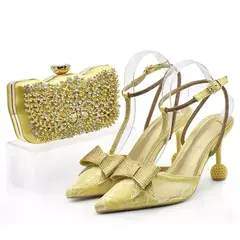 Sapato italiano e saco conjunto para mulheres, sapatos nigerianos, bolsa de correspondência para festa de casamento real, sapatos de luxo, moda mais recente - comprar online
