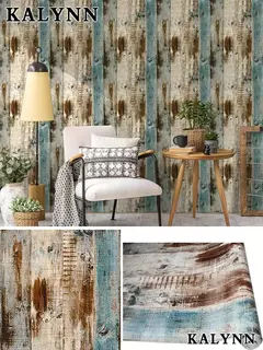Papel de parede de madeira para decoração de bancada, papel de parede removív