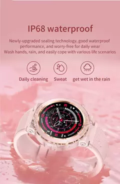 MELANDA-Sport Smart Watch para Mulheres, Chamada Bluetooth, IP68 Impermeável, Rastreador De Fitness, Monitoramento De Saúde, IOS, Android, MK60 na internet