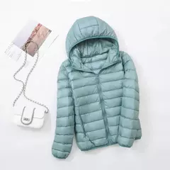 Casaco fino leve com capuz de pato para mulheres, casaco curto fino, streetwear quente, branco, plus size, casacos, outono, inverno, 2023 - Wolf Magazine