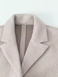 Imagem do Willshela-Trincheira longa de ponto aberto feminino, decote em v vintage, mangas completas, roupas femininas chiques, moda sólida