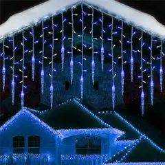 LED Cortina Icicle String Lights, Guirlanda de Natal, Fairy Light, Droop 0.4-0.6m, Natal, Jardim, Rua, Exterior, Iluminação Decorativa - comprar online
