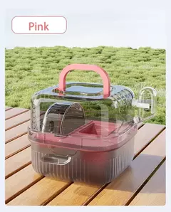 Transportador de ouriço translúcido hamsters viagem carry case grande capacidade respirável hamster habitat pequeno animal transportadora com - comprar online