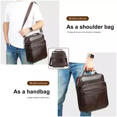 Westal Mensageiro de Couro Genuíno Bag, Laptop sacos para documentos, saco de negócios, Bolsas de ombro masculinas, 13 ", 6173 - loja online